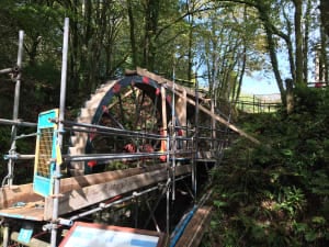 Waterwheel repairs at Wheal Martyn